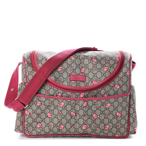 gucci supreme diaper bag uk|gucci monogram diaper bag pink.